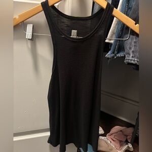 Free People Black Fitted Ribbed Tank Top